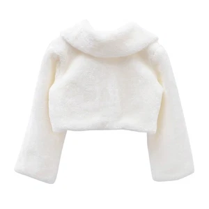  1pz Autunno Inverno Peluche Tippet Bambina Cappotto Fiore Bambini Vestito Scialle Bambini - Foto 1 di 11