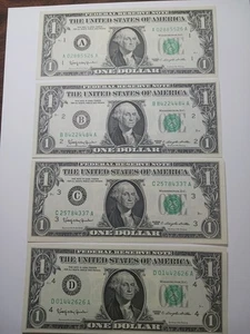 1963 $1.00 Federal Reserve Notes Complete District Set A-L-12 Notes - Choice UNC - Picture 1 of 3