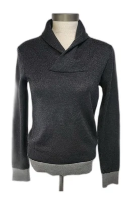 Suéter Armani Exchange A/X Para Hombre Talla XL Negro Gris Rayas Mezcla Lana Foto 1 de 4