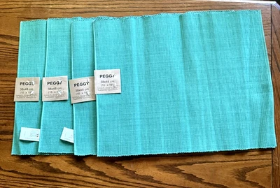 IKEA. Peggy - Place mats, set of 4.  15x19". Cotton. Green. New With Tags. - Image 1 of 4