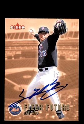 Signed Baseball Card Auto Jae Seo 2002 Fleer #523 New York Mets South Korea - Image 1 of 2