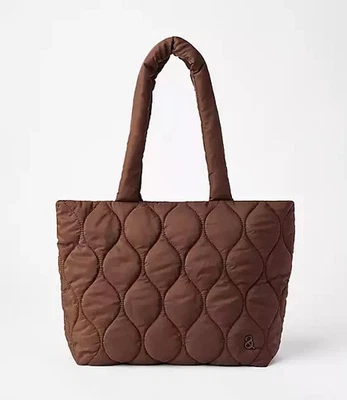 LOFT Lou и серый выстеганная сумка с короткими ручками, шоколад новый с Ярлыками - Изображение 1 из 3