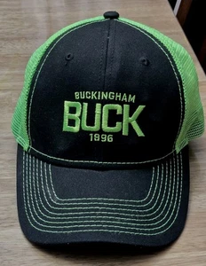 BRANDNEU Buckingham Buck Trucker Mütze Kappe Lineman schwarz Neon Mesh Snapback PROMO - Bild 1 von 4