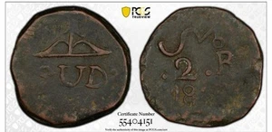 1812 OAXACA MEXICO 2 REALES COPPER PCGS VF25 - Picture 1 of 2