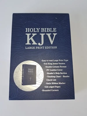 KJV Large Print Bible Navy Blue, Scandinavian Publishing House - Image 1 of 4