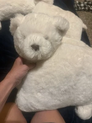 Almohadas Pottery Barn Dream imitación piel 4 niños felpa oso polar niños crema raras Foto 1 de 4