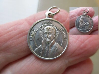 ANTIQUE VINTAGE SILVER P SAINT JOHN OGILVY SCOTTISH MARTYR PASCE OVES MEAS CHARM - Image 1 of 4