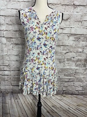 Vestido largo para mujer I Love Ronson talla L multicolor sin mangas con volantes falda Foto 1 de 4