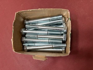 Box Of 20 Hillman Hex Cap Screws 1/2"-13 x 4-1/2" Grade 5 Bolts, Zinc Finish - Picture 1 of 4