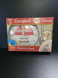 VTG Campbells Plastic Musical Clock Fun Campbell Kids Pendulum Plays Song - Picture 1 of 2