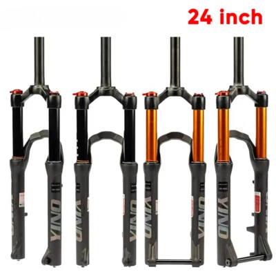 MTB Bicycle Front Suspension Air Fork 24er Disc Brake 140mm Travel Bicycle Part - Image 1 of 4