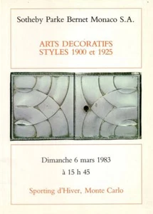 Arts Decoratifs Styles 1900 et 1925 - Dimanche 6 mars 1983 - Imagen 1 de 1