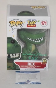 WALLACE SHAWN SIGNED AUTOGRAPHED TOY STORY REX FUNKO POP BAS COA F61701 pixar - Picture 1 of 6