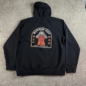 Salt Water Fishing Hoodie Mens 2XL Black Orange Grim Reaper Lobster Sweatshirt - Picture 1 of 10