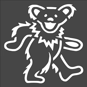 8"x8" Plastic Stencil - Grateful Dead - Dancing Bear (SA91)***** - Picture 1 of 4