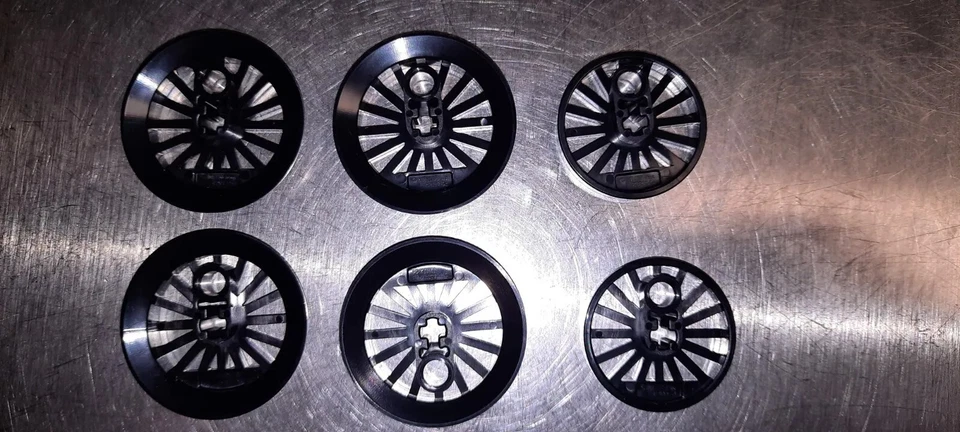 Nuevo Lego Rueda de Tren Pista Negra Paquete de 3 Motor Parte # 85489 Contrapeso X2 Foto 1 de 4