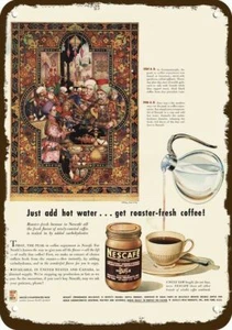 1946 Arthur Szyk Constantinople Art Nescafe Coffee DECORATIVE REPLICA METAL SIGN - Picture 1 of 1