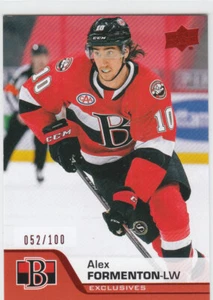 2020-21 Upper Deck AHL Exclusives #/100 Alex Formenton #102 Belleville Senators - Picture 1 of 1