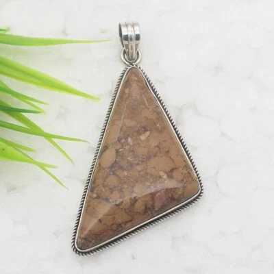 Collar de jaspe de plata 925 collar de piedras preciosas hechas a mano joyería Foto 1 de 2