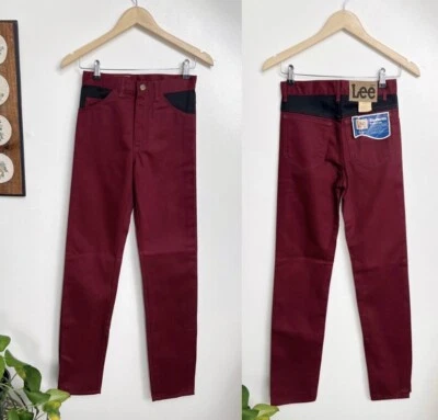 Jeans LEE Student Rider Deadstock Rojo Pierna Recta Talla 26 Nuevos con Etiquetas Foto 1 de 4