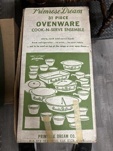CONJUNTO COOK-N-SERVE VINTAGE PRIMROSE DREAM CO. NOS 31 PIEZAS CON CAJA EE. UU. - Imagen 1 de 13
