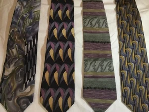Cocktail Collection by Stonehenge 100% Silk Ties lot of 4 - Picture 1 of 12