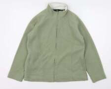 Isle Essentials Womens Green Polyester Full Zip Sweatshirt Size 14