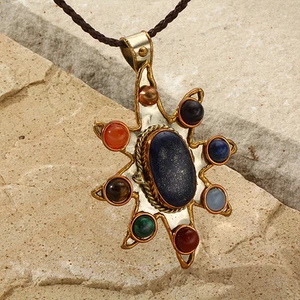 New Tara Mesa 3.46 CT Multi-Stone Sunburst Pendant *SOPHISTICATED* [MSRP~$475] - Picture 1 of 1