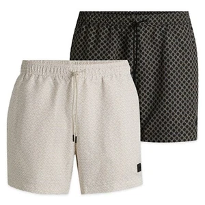 Pantalones cortos de natación BOSS - Pantalones cortos de natación BOSS Vibe para hombre - Negro, blanco abierto - 50518968 - Imagen 1 de 7