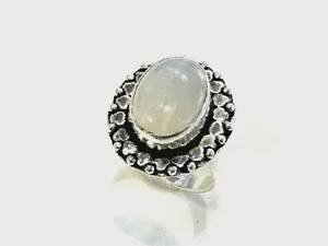 Bijou argent 925 bague pierre labradorite spectrolite 53 ring - Foto 1 di 4