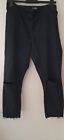 Ladies Black Jeggins Size 20 Ripped Knees Cropped Frayed Legs