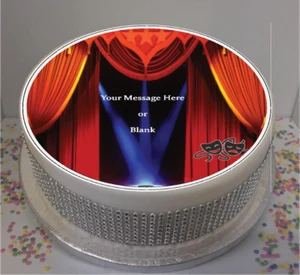 Personalised Theatre Stage 8" Icing Sheet / Cake Topper - Picture 1 of 1