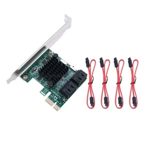 4 Port PCIE III Controller Expansion Card PCIE 1X Slot to SATA3.0 Adapter - Afbeelding 1 van 6