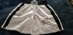 Mike Tyson Signed Everlast White Boxing Trunks - SCHWARTZ COA - Picture 1 of 6