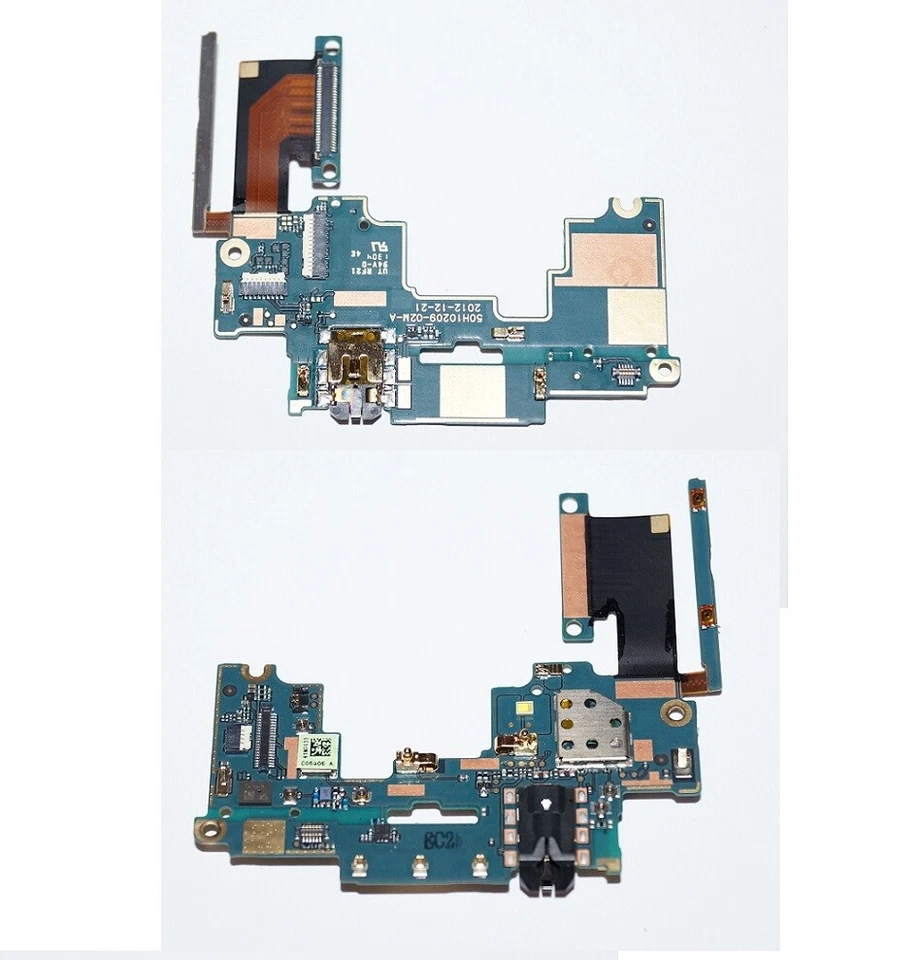 Original HTC M7 801n Main Flex Platine Audio Jack Volume Buttons - Image 1 of 1