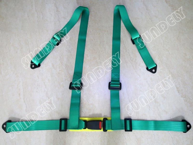 Sundely Brand New Hi-Q Green Racing Seat Belt 4Pt 3 4 Point Safety Harness FAST - Image 1 of 1