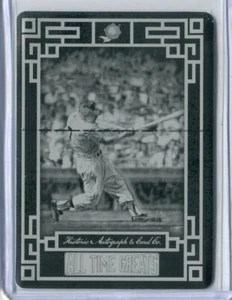 2024 Autógrafos Históricos All Time Greats Mickey Mantle PLACA DE IMPRESIÓN NEGRA 1/1 - Imagen 1 de 1