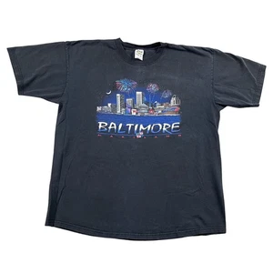 Vintage Baltimore Maryland T-Shirt Herren XL 100% Baumwolle schwarz Feuerwerk Tee - Bild 1 von 5