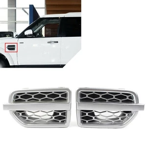 For Land Rover LR4 2010-2016 11 Silver Front Grille Air Intake Fender Vent Grill - Picture 1 of 9