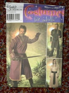 Simplicity 4942 Lord of the Rings / Swordsman, Costume Pattern Men's XS-XL Uncut - Picture 1 of 4