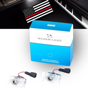 2PCS Accessories for Tesla Model 3 Y X S Car Door Light Projector American Flag - Picture 1 of 6