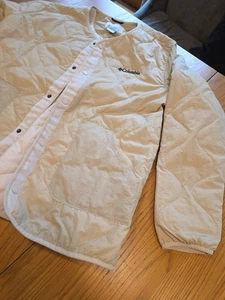Columbia crinkle Doverwood quilted jacket in beige SOLD OUT ONLINE Size L -EB22 - Picture 1 of 17
