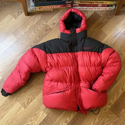 Abrigo Chaqueta Marmot Plumón de Ganso 800 Himalaya XL Grande Parka Foto 1 de 4