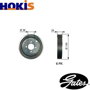 BELT PULLEY CRANKSHAFT TVD1099 FOR PEUGEOT 406/Break CITROËN C5 XSARA/PICASSO - Picture 1 of 6