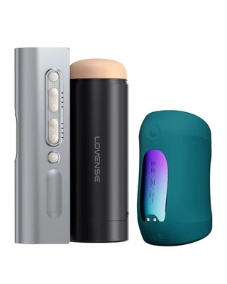 Masturbador Masculino Automático LOVENSE Solace Pro + Gush 2 Vibratório Stroker Masculino - Imagem 1 de 4