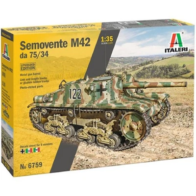 Modellino ITALERI Semovente M42 75/34 1/35: Canon Metallo,Photoetch,Cingoli - Immagine 1 di 4