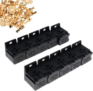 Pack of 10 Relay Base Holder, 5 Pin Socket with 50 Terminals 6.3mm/0.24In...  - Picture 1 of 6