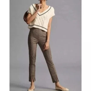 Favorite Daughter pants The Suits You Plaid High Waist Slit Hem Leggings 4 - Picture 1 of 11