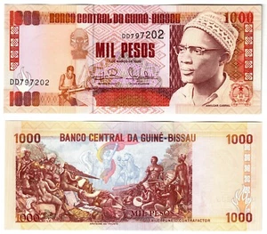 1993 Guine-Bissau P13b 1000 Pesos UNC Banknote - Picture 1 of 1