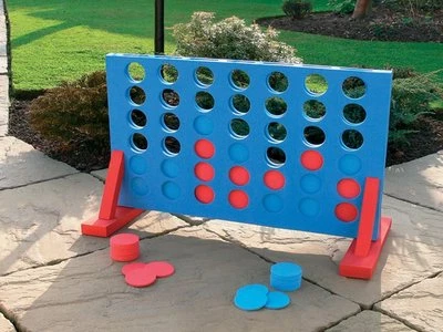 Large Giant 4 In A Row Garden Connect 4 Four Game Kids Outdoor Family Set - Image 1 of 4
